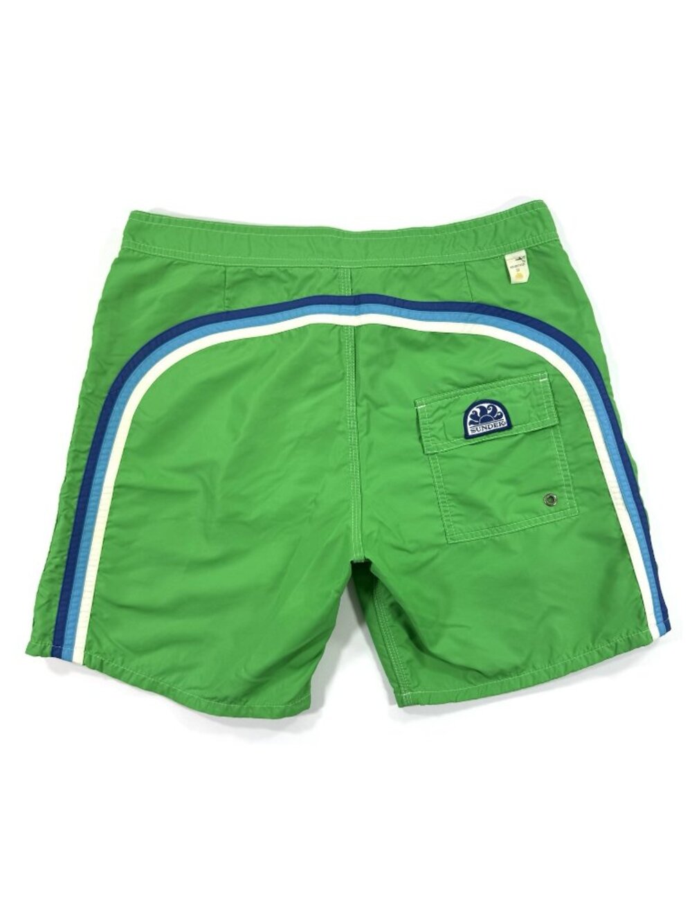 Sundek Mens Boardshorts Swim Trunks Lined Shorts Sz 32 Rainbow Beach Surf Green
